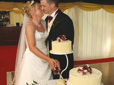 cutting the cake