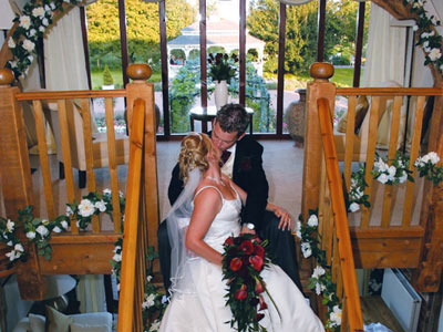 Lisa and Mike on stairs 